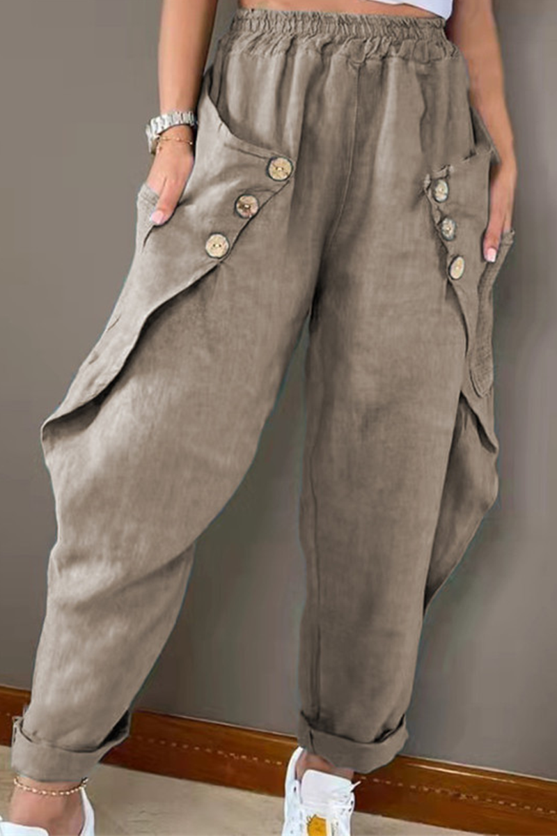Women’s Relaxed Fit Wide-Leg Linen Trousers