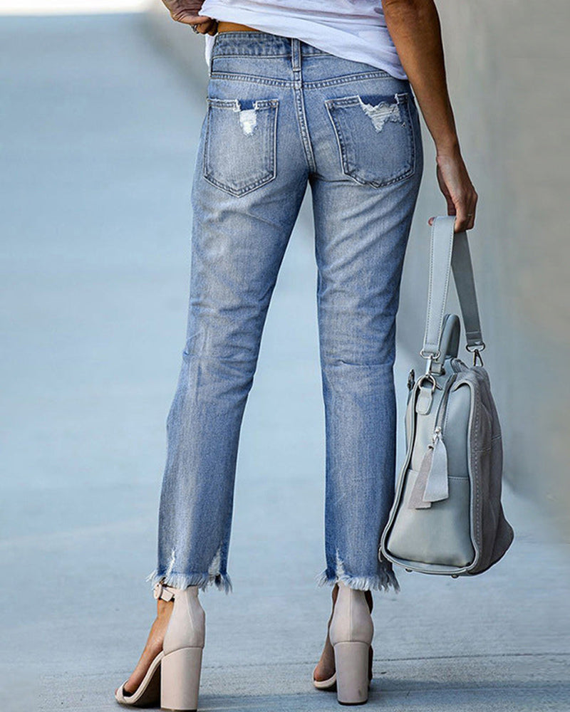 Destiny - Slim-Fit Ripped Jeans