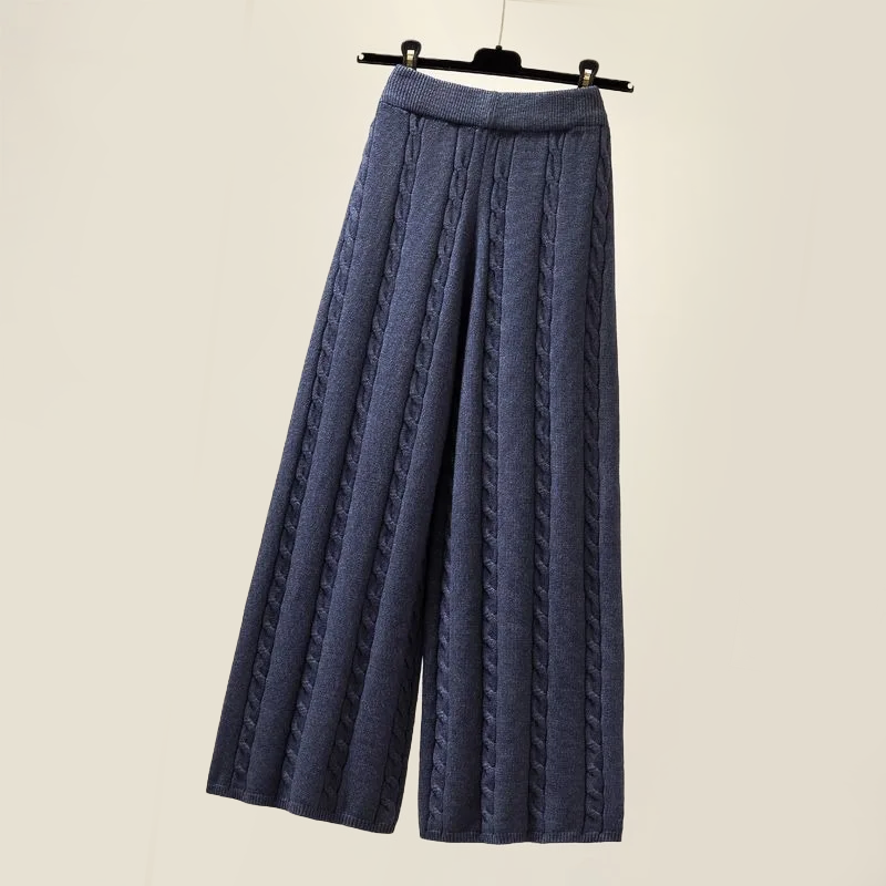 Women’s Cozy Open-Knit Wide Leg Trousers