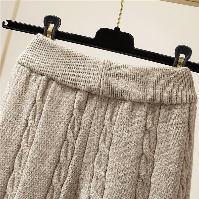 Women’s Cozy Open-Knit Wide Leg Trousers