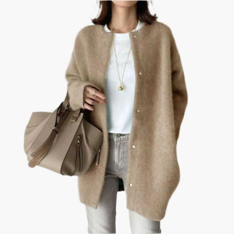Elegant and Sophisticated Knitted Coat for Women