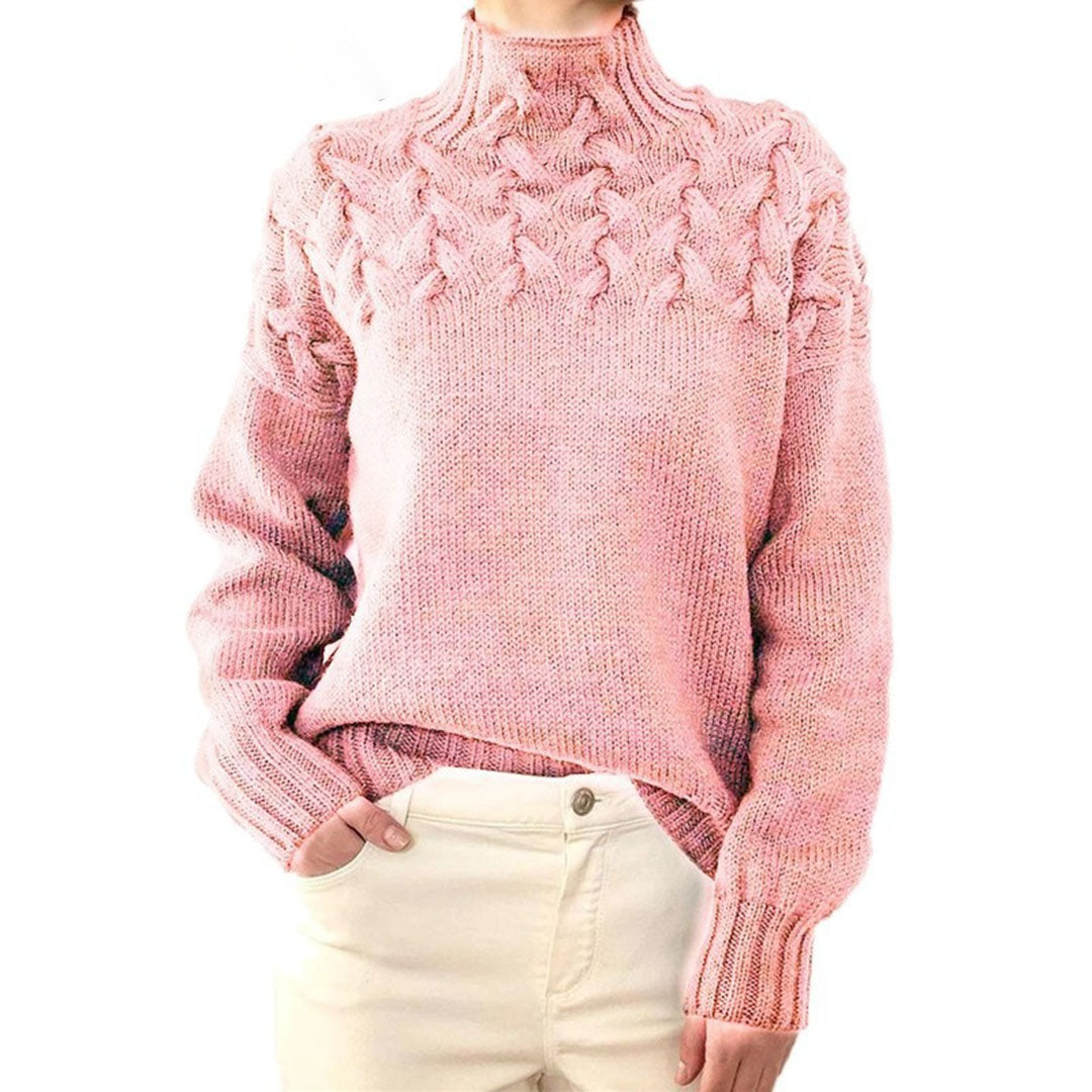 Knitted Turtleneck Sweater for Women