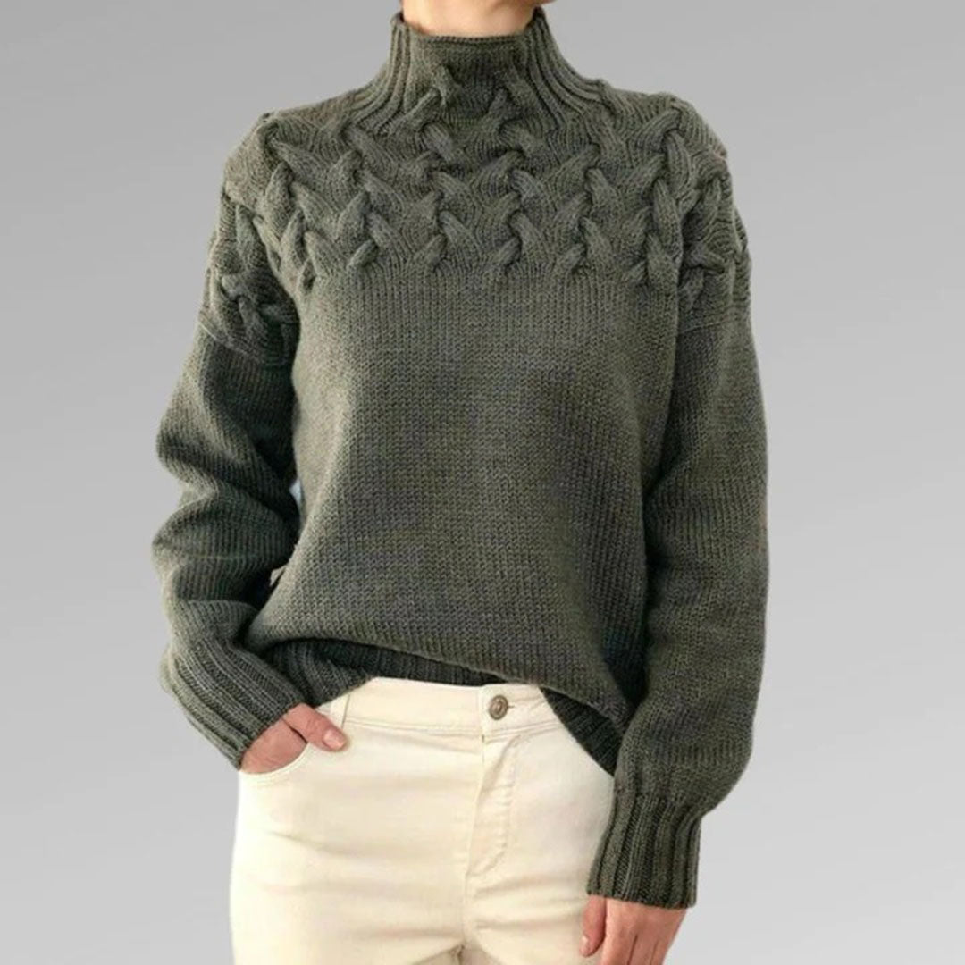 Knitted Turtleneck Sweater for Women