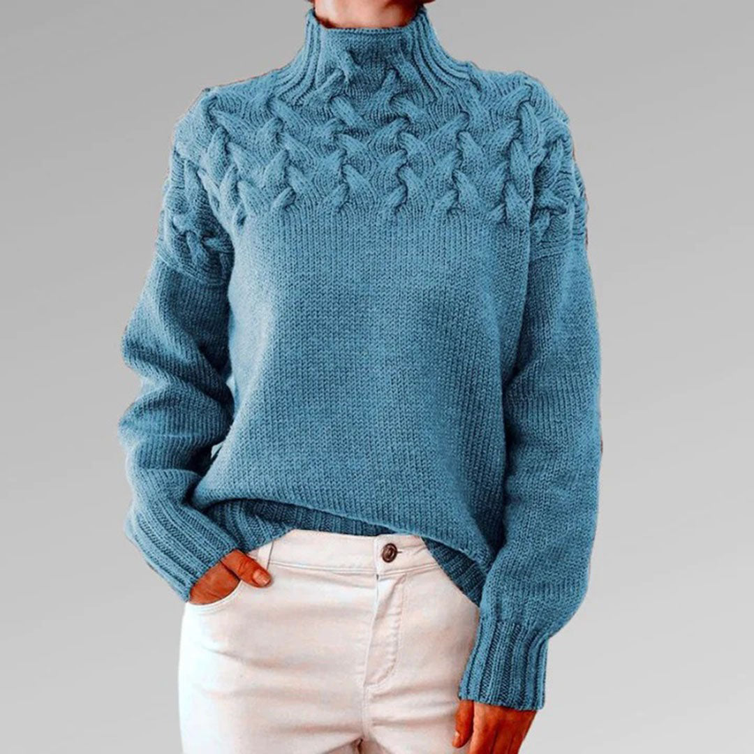Knitted Turtleneck Sweater for Women
