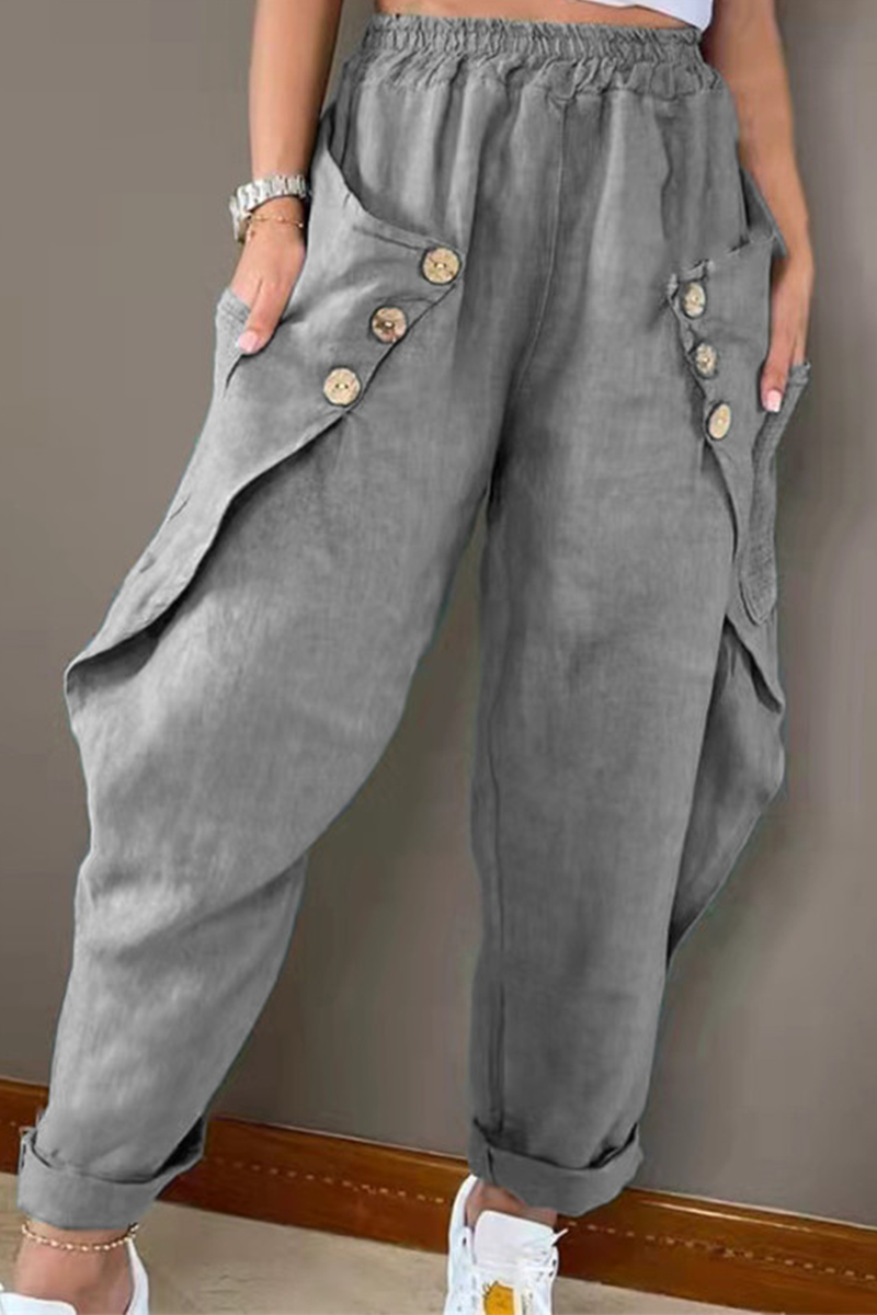 Women’s Relaxed Fit Wide-Leg Linen Trousers