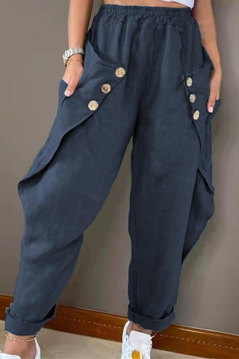 Women’s Relaxed Fit Wide-Leg Linen Trousers