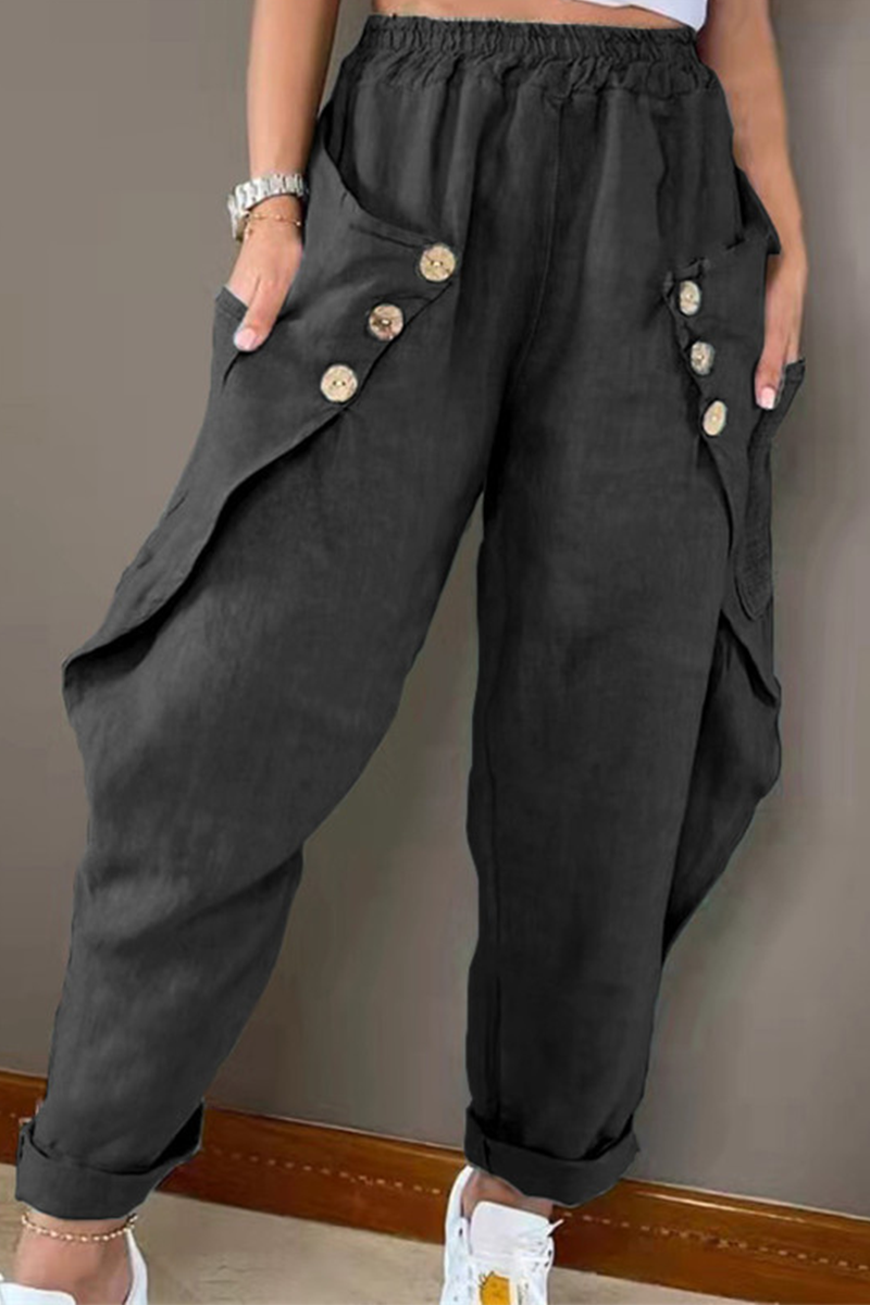 Women’s Relaxed Fit Wide-Leg Linen Trousers