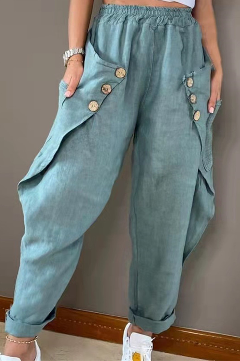 Women’s Relaxed Fit Wide-Leg Linen Trousers