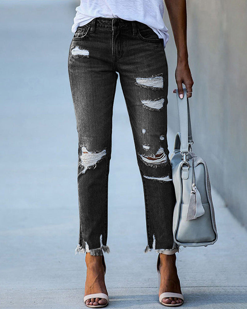 Destiny - Slim-Fit Ripped Jeans