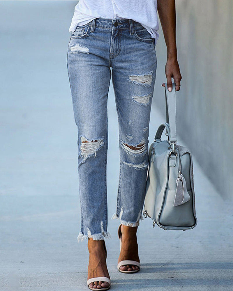 Destiny - Slim-Fit Ripped Jeans