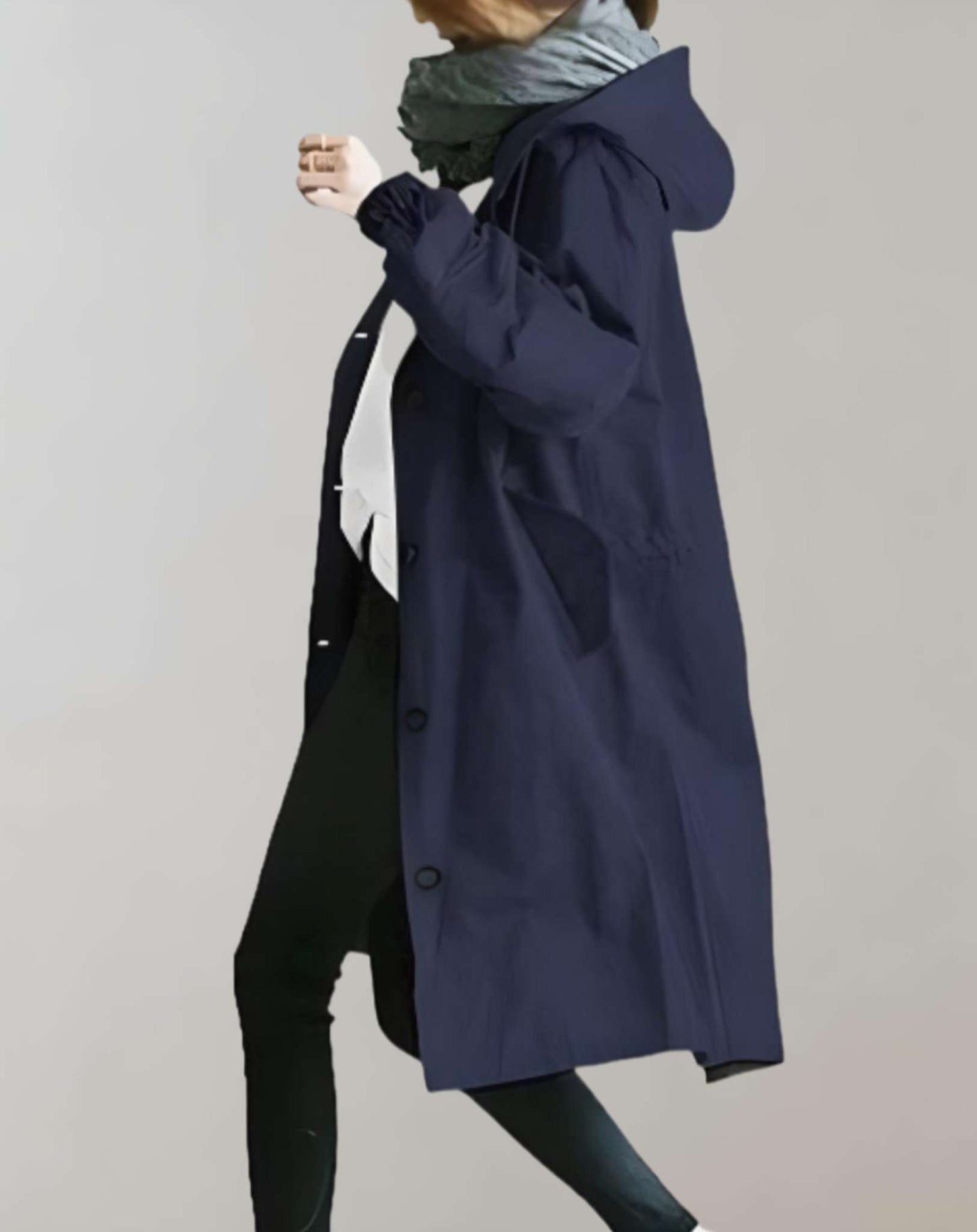 Daphne - Waterproof and Warm Trench Coat with Hood