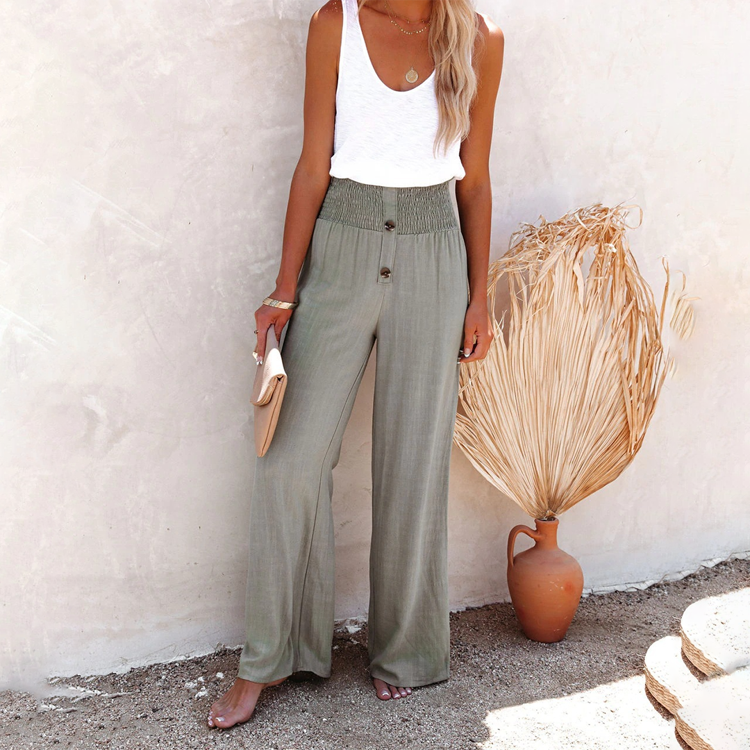 Loose-Fitting High-Waisted Trousers