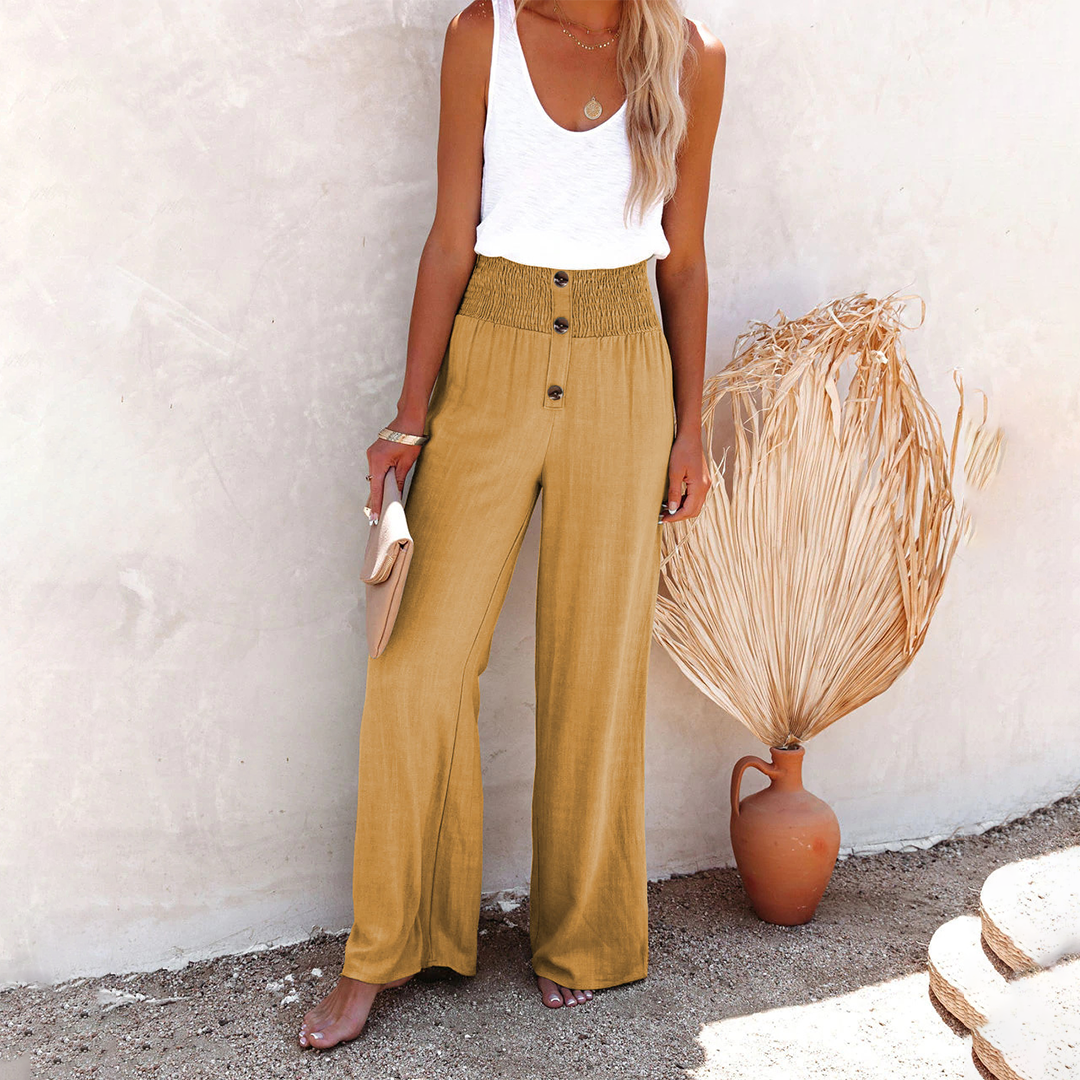 Loose-Fitting High-Waisted Trousers