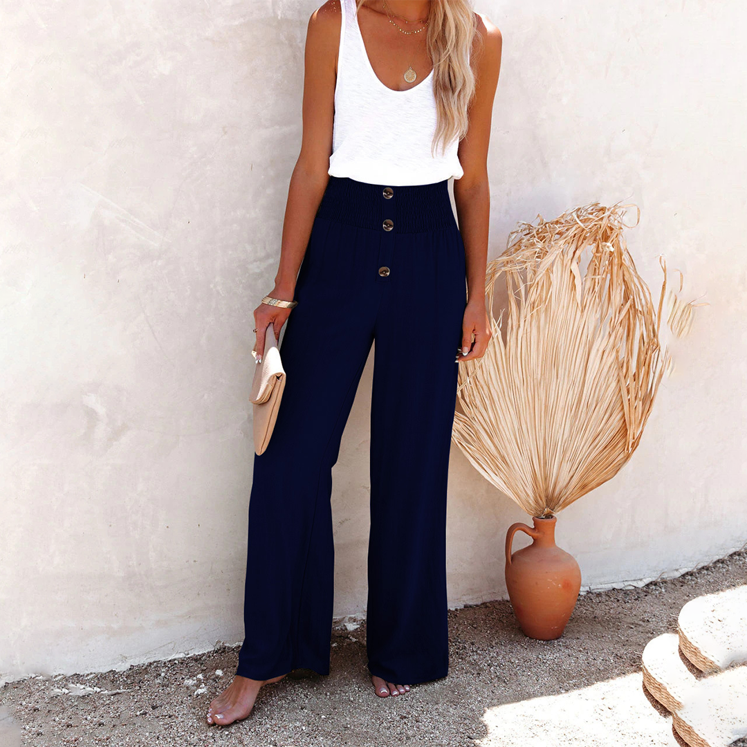 Loose-Fitting High-Waisted Trousers