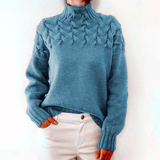 Knitted Turtleneck Sweater for Women