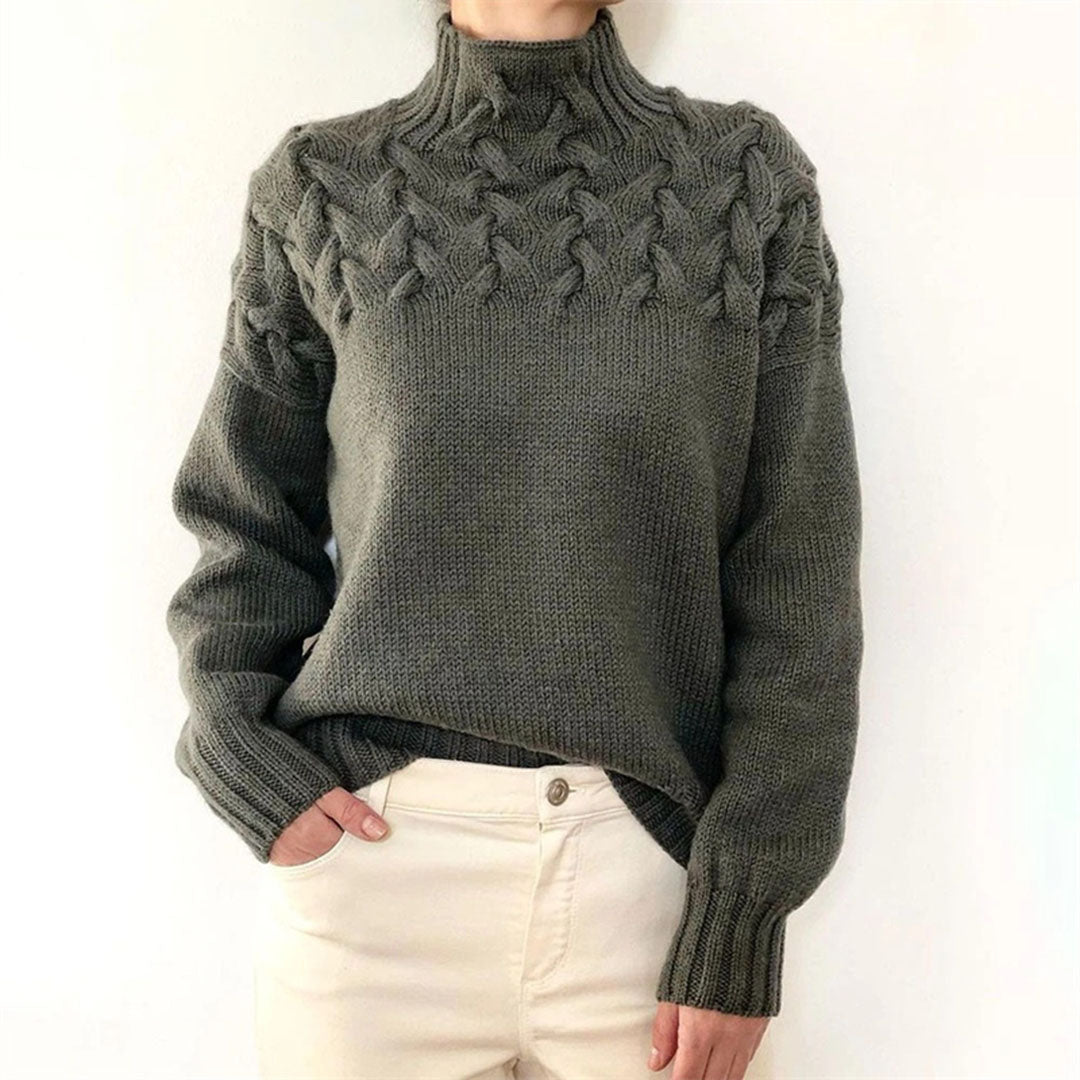 Knitted Turtleneck Sweater for Women