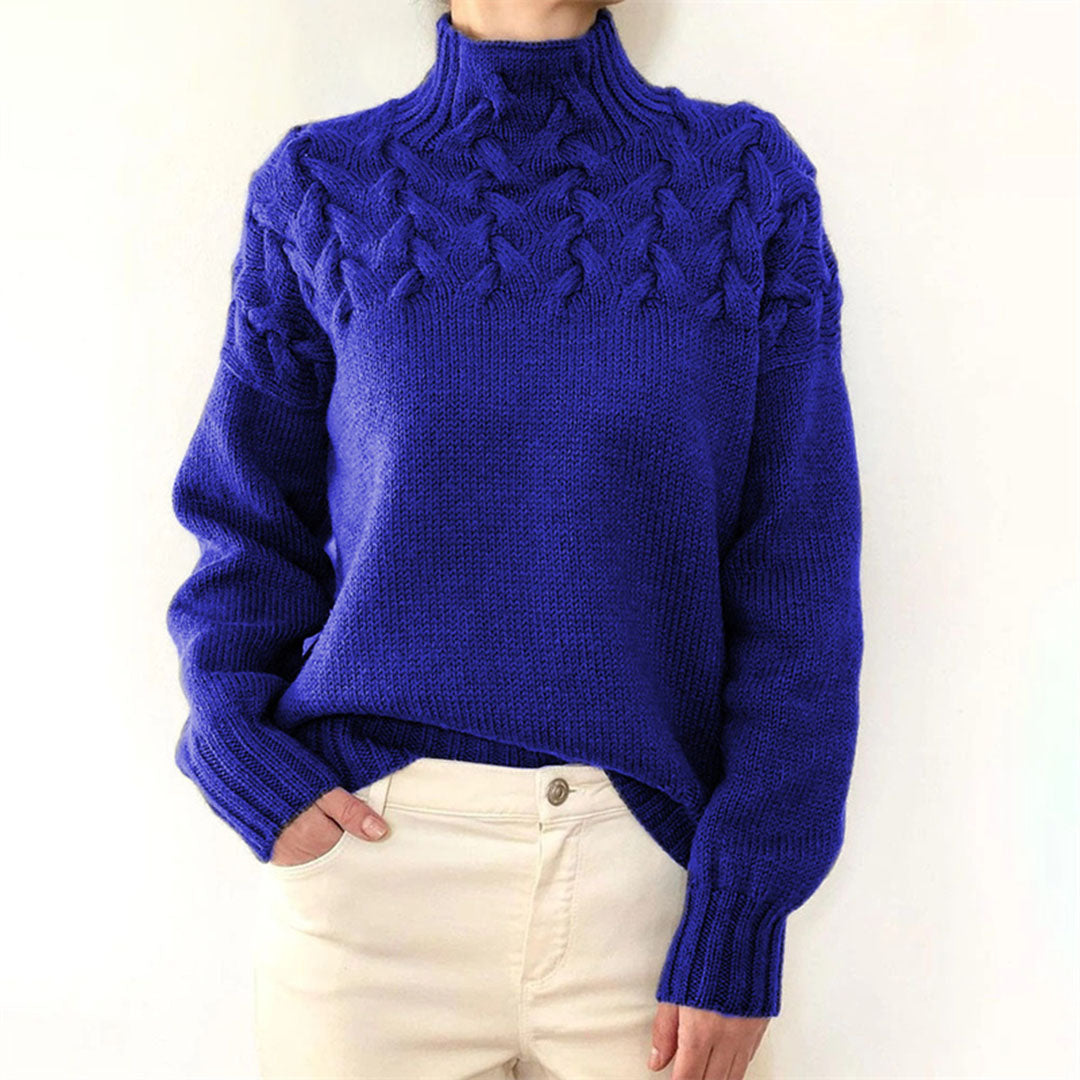 Knitted Turtleneck Sweater for Women