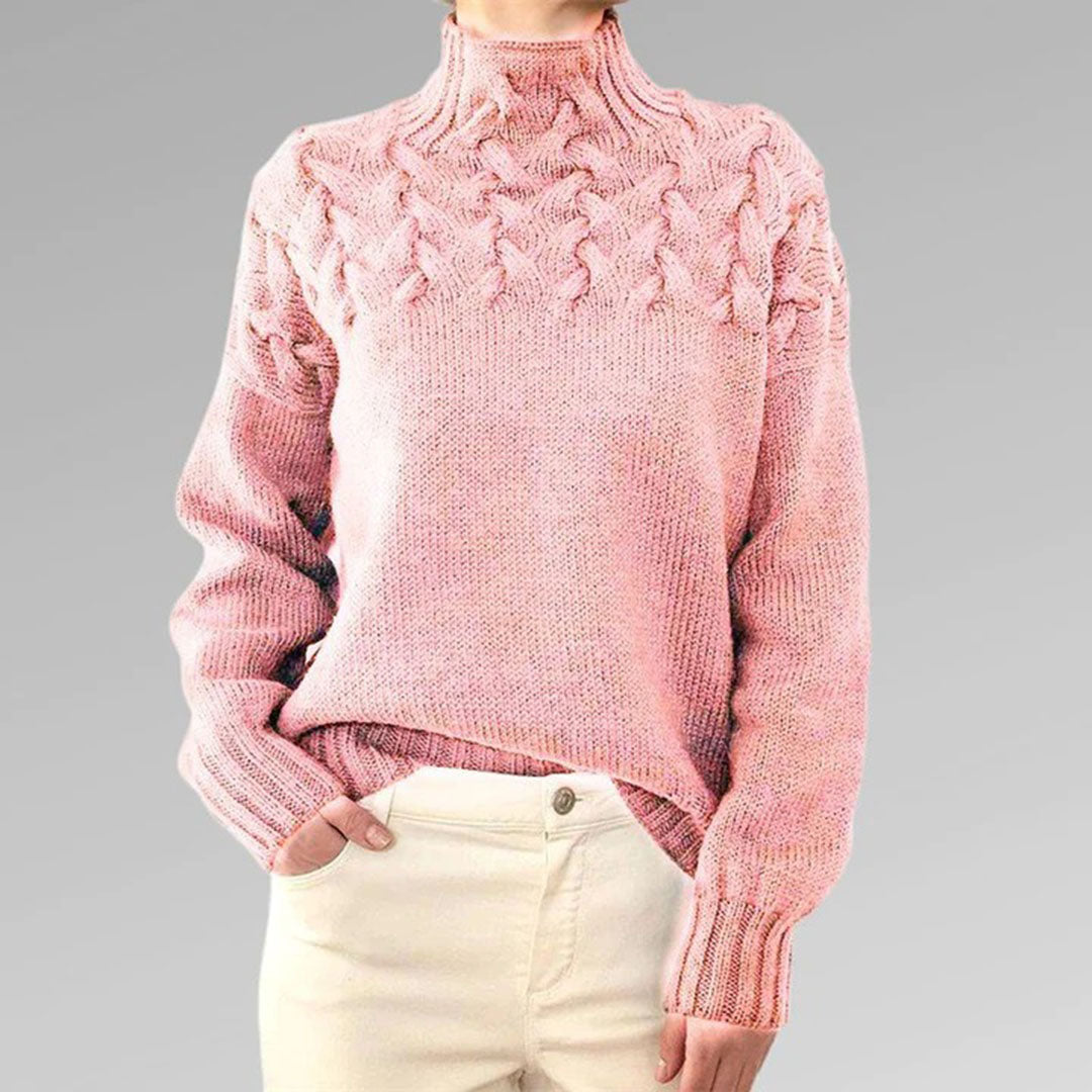 Knitted Turtleneck Sweater for Women
