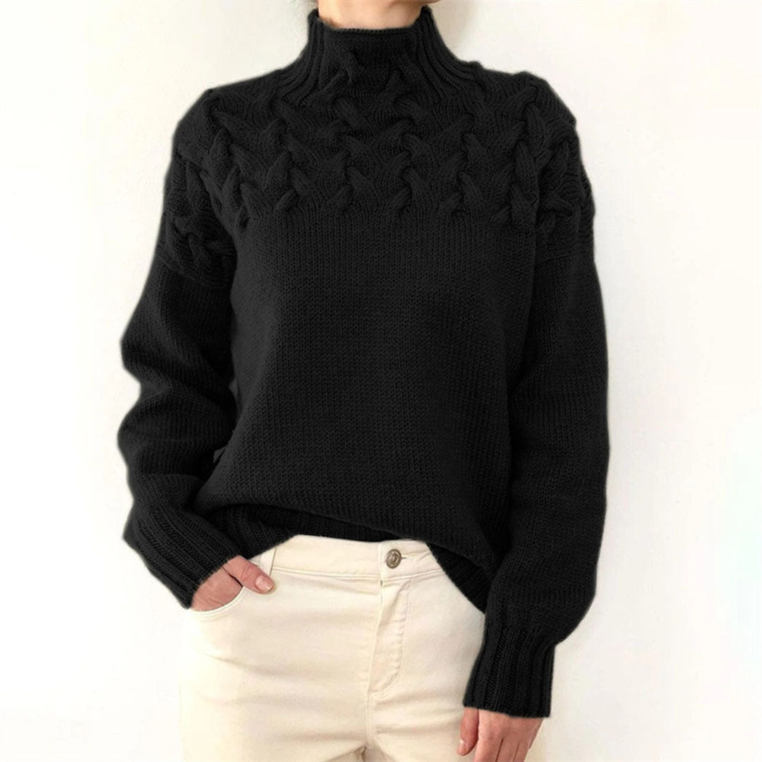 Knitted Turtleneck Sweater for Women