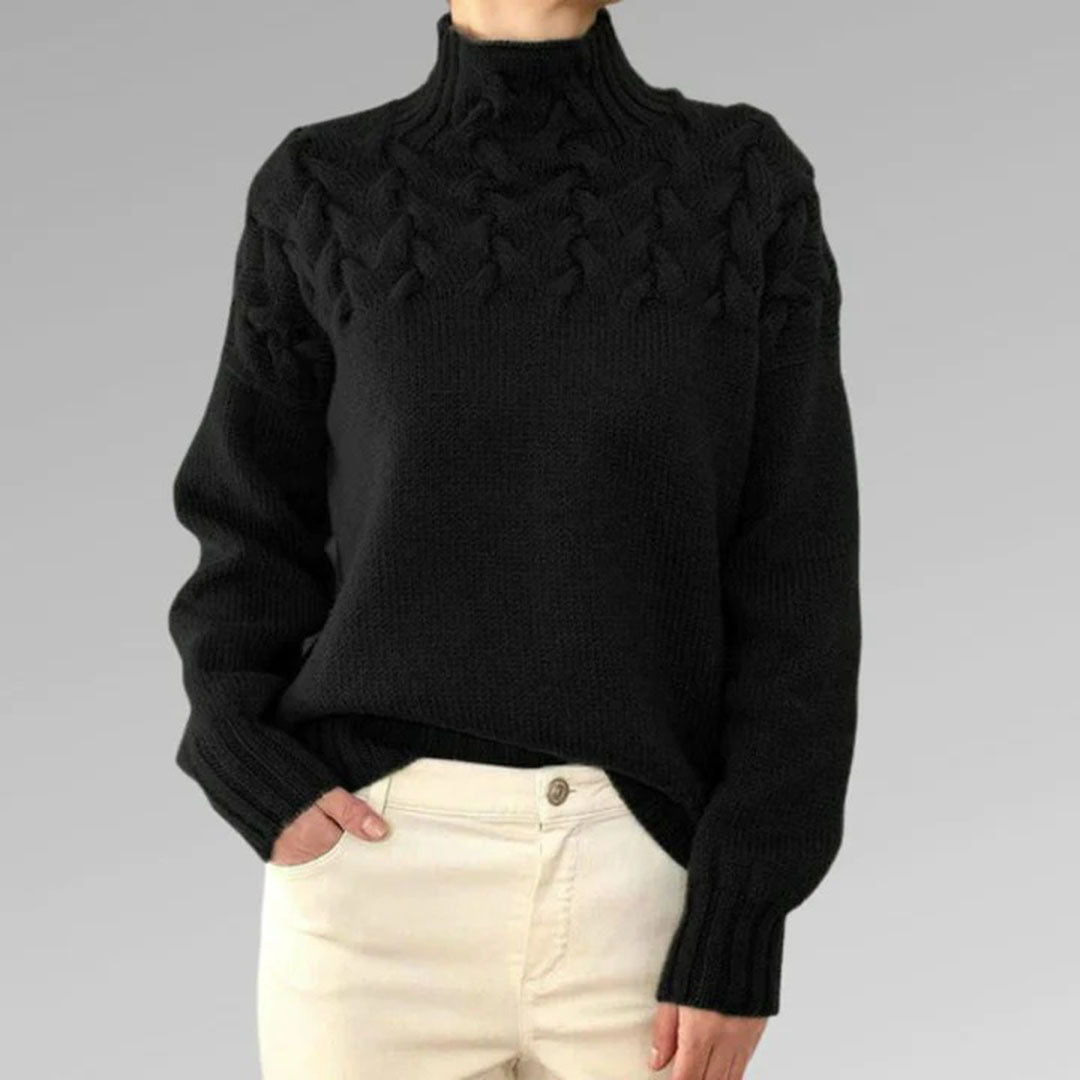 Knitted Turtleneck Sweater for Women