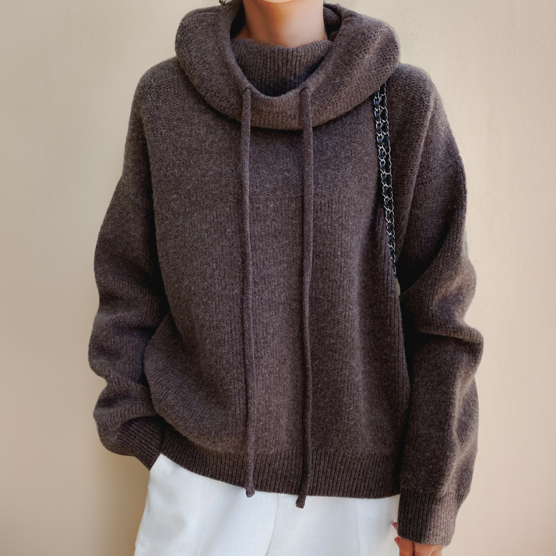 Wool Turtleneck Sweater for Women