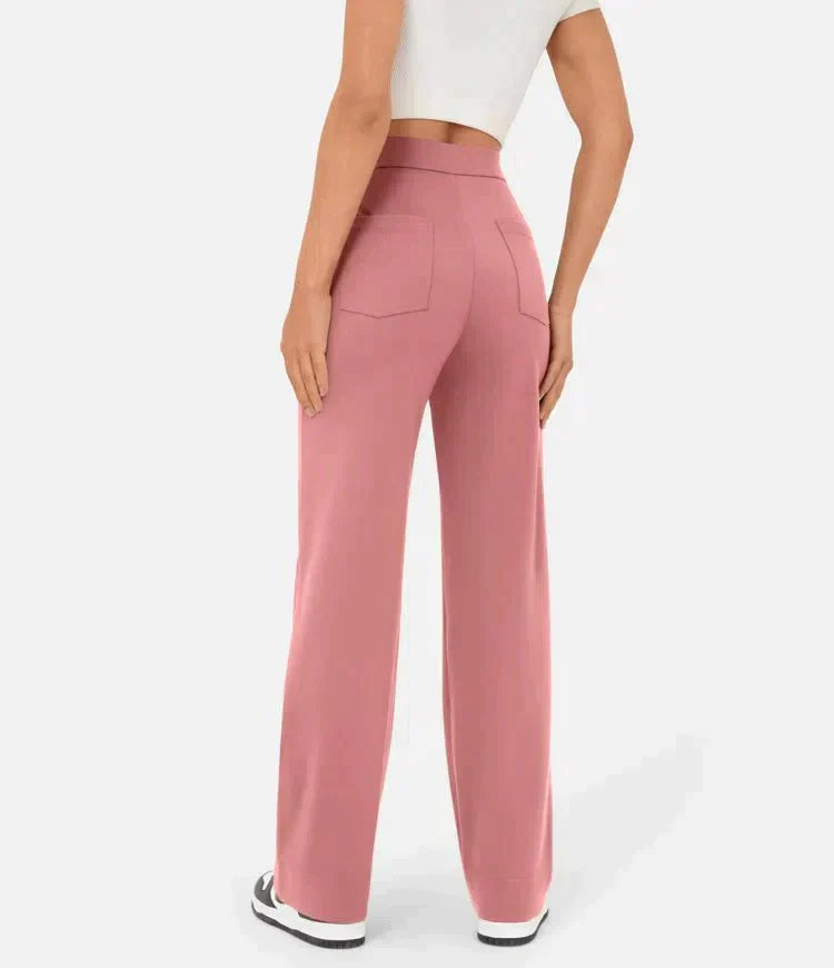 Elastic High-Waisted Trousers