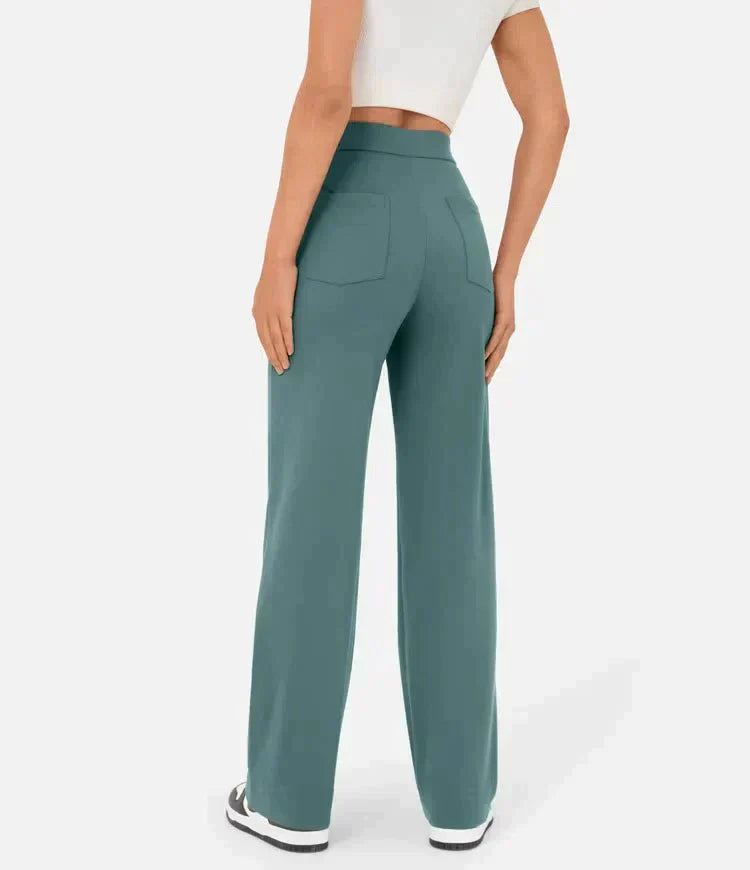 Elastic High-Waisted Trousers