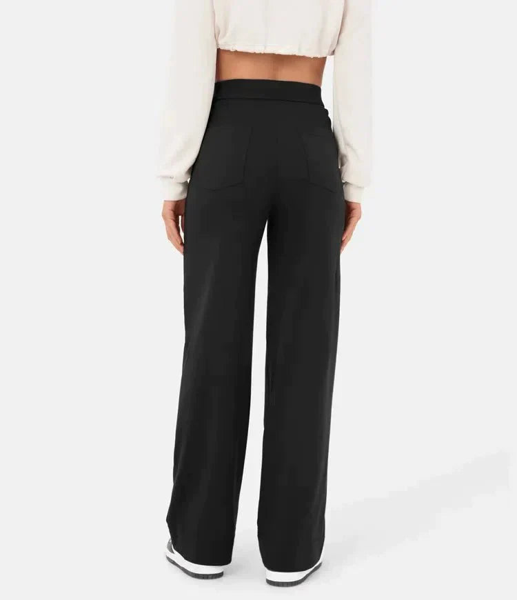 Elastic High-Waisted Trousers