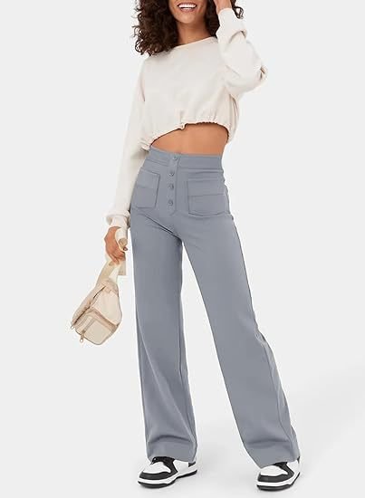 Elastic High-Waisted Trousers