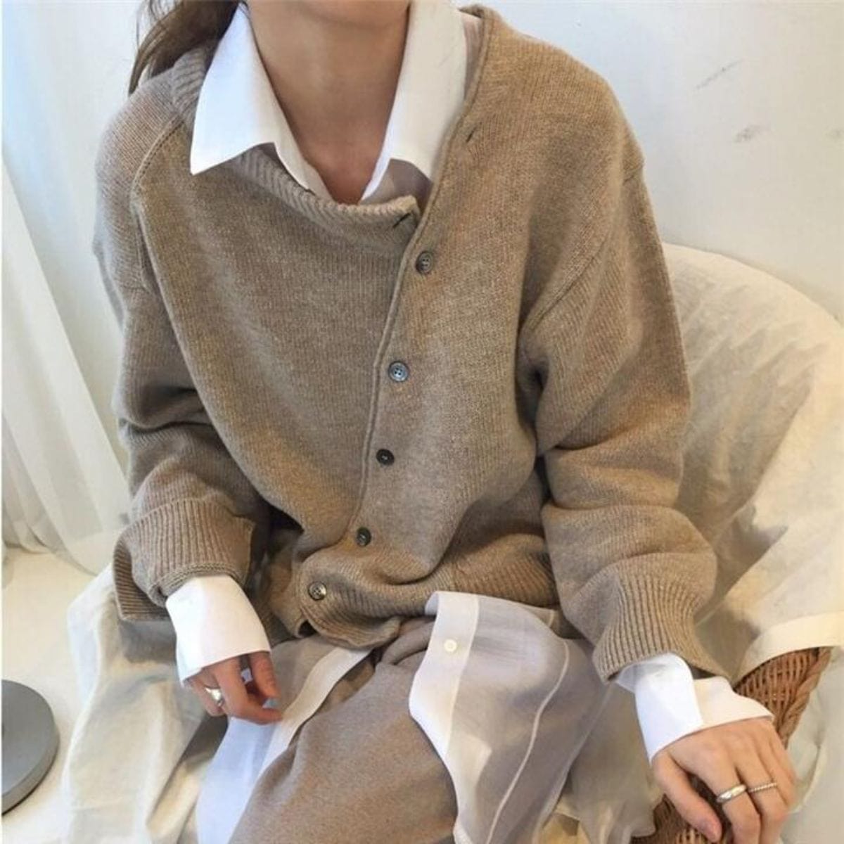 Luxurious Cashmere Cardigan with Button Accents